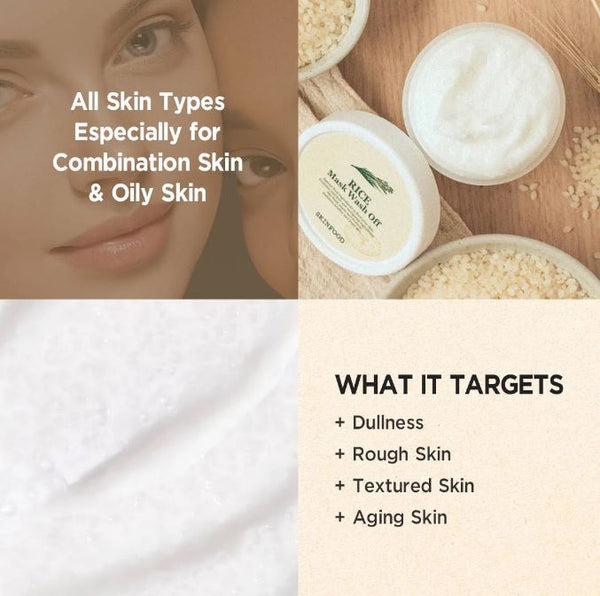 SKINFOOD Rice Mask targets dullness, rough, textured, and aging skin | SKINFOOD Canada | SunSkincare