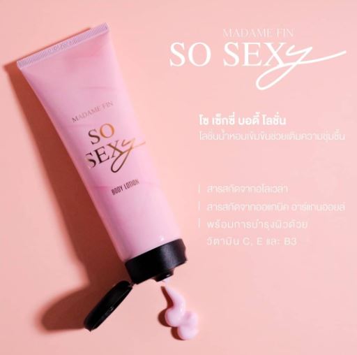 So Sexy Perfume Body Lotion - White floral, sweet jasmine, fruity and white musk | Madame Fin Canada | SunSkincare