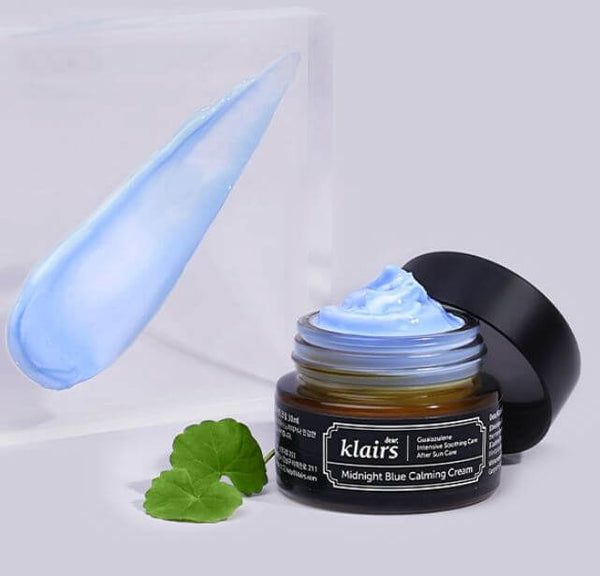 Klairs Midnight Blue Calming Cream - soothes irritated skin after skin treatments, sun exposure and shaving. | SunSkincare