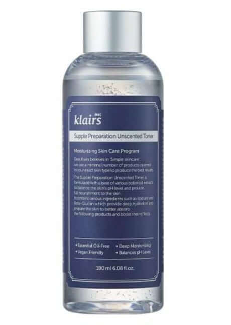 Klairs Supple Preparation Unscented Toner 180ml - Deep Hydration for Sensitive Skin | Klairs Canada | SunSkincare