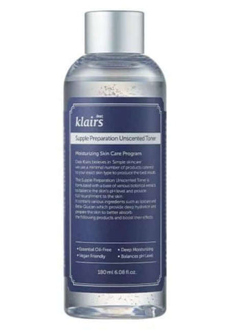 Klairs Supple Preparation Unscented Toner 180ml - Deep Hydration for Sensitive Skin | Klairs Canada | SunSkincare