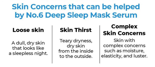 numbuzin No.6 Deep Sleep Mask Serum- Restore radiance to dull, thirsty skin | numbuzin Canada | SunSkincare
